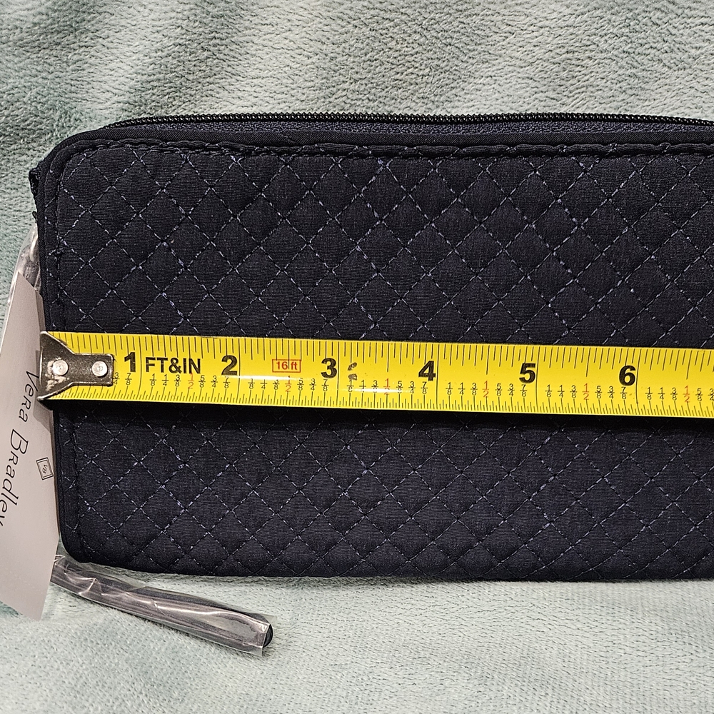 Vera Bradley Iconic RFID Front Zip Wristlet in Navy - Picture 5 of 10